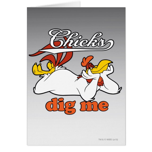Chickar Gräver mig Hälsningskort (Framsidan)