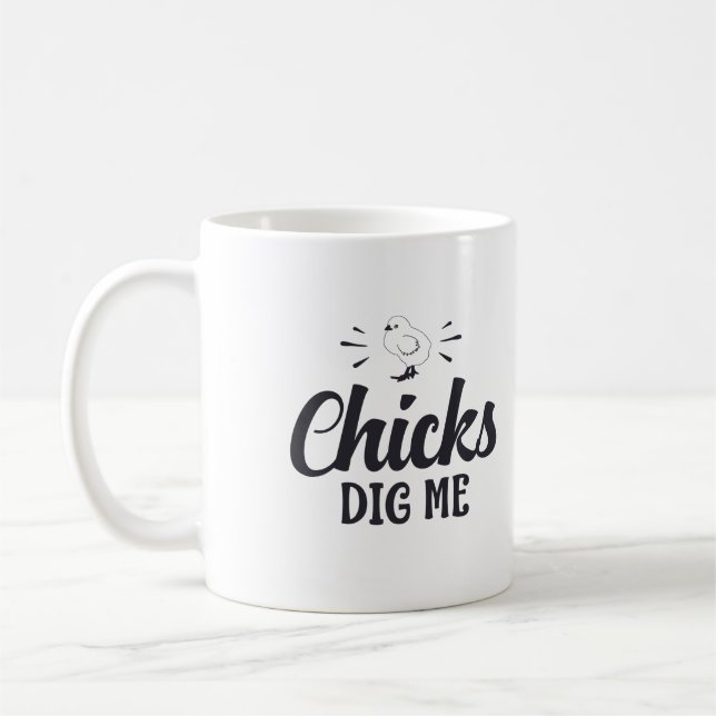 Chickar Gräver mig Kaffemugg (Vänster)
