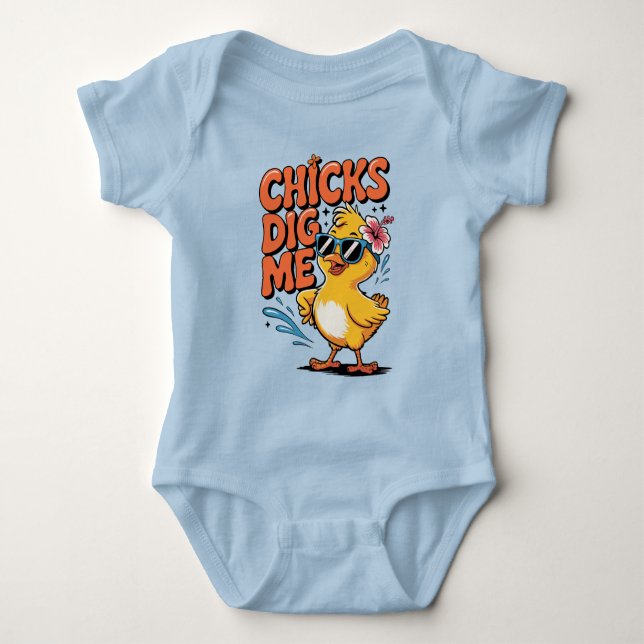 Chickar Gräver mig - Lustigt Anka Pun T Shirt (Framsida)