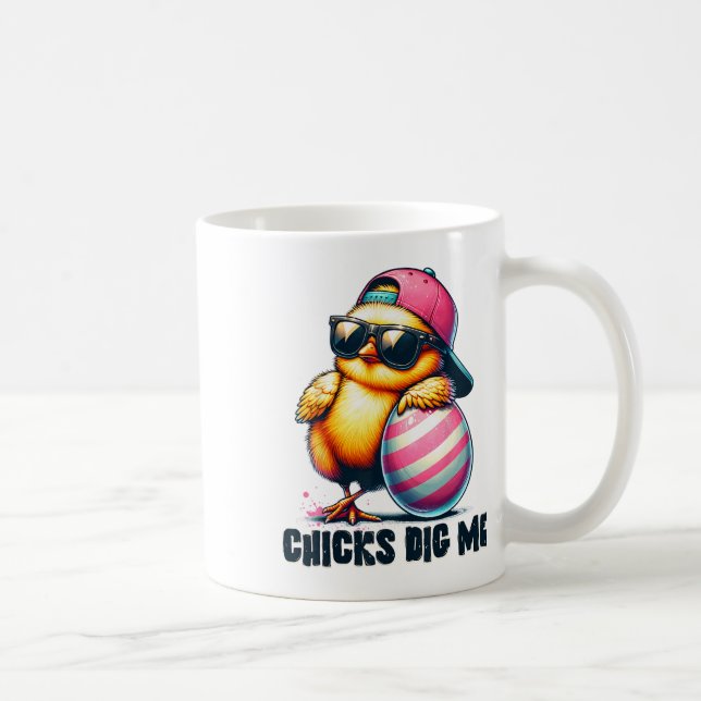 Chickar Gräver mig Påsk LUNT Påsk för Småbarn-pojk Kaffemugg (Höger)