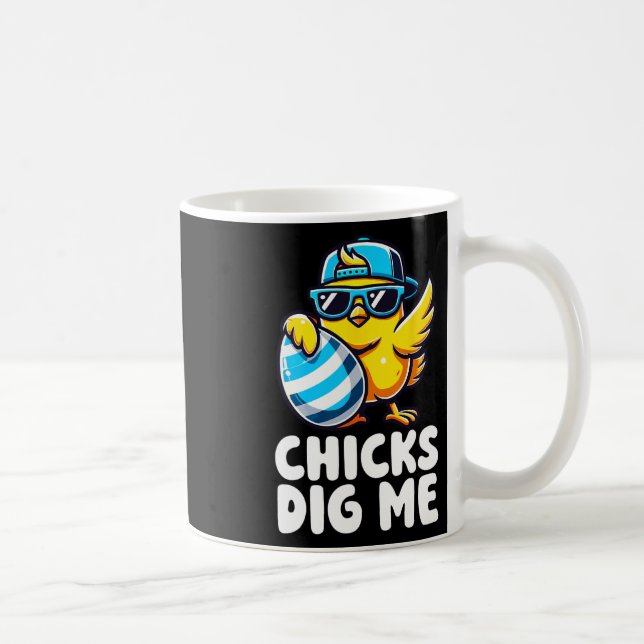 Chickar Gräver mig Påsk Småbarn Boys Manar Glad på Kaffemugg (Höger)