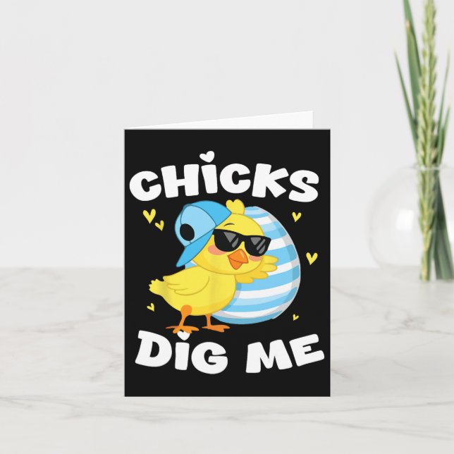 Chickar Gräver mig Påsk Småbarn Boys Manar Glad på Kort (Framsida)