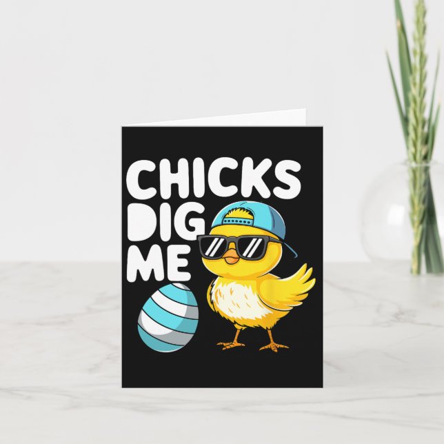 Chickar Gräver mig Påsk Småbarn Boys Manar Glad på Kort (Framsida)