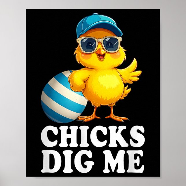 Chickar Gräver mig Påsk Småbarn Boys Manar Glad på Poster (Framsidan)