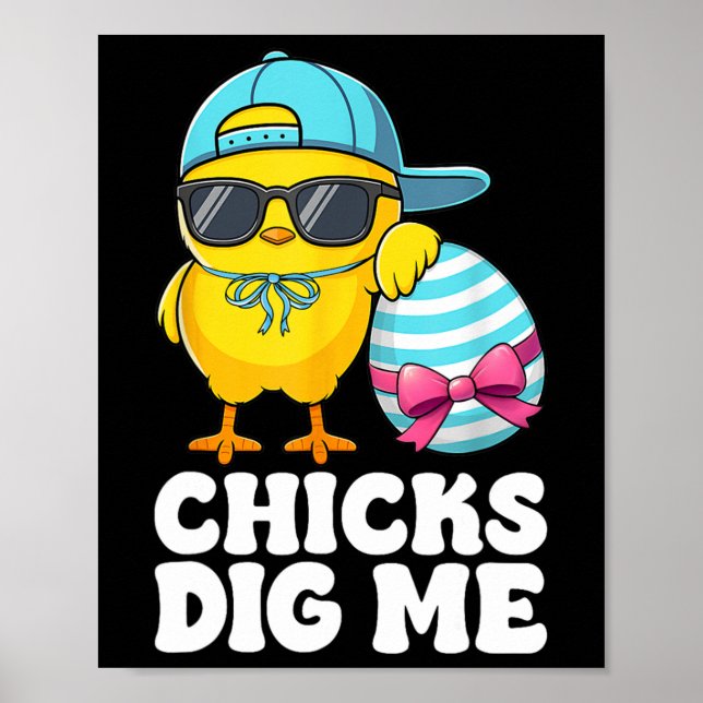 Chickar Gräver mig Påsk Småbarn Boys Manar Glad på Poster (Framsidan)