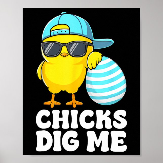 Chickar Gräver mig Påsk Småbarn Boys Manar Glad på Poster (Framsidan)
