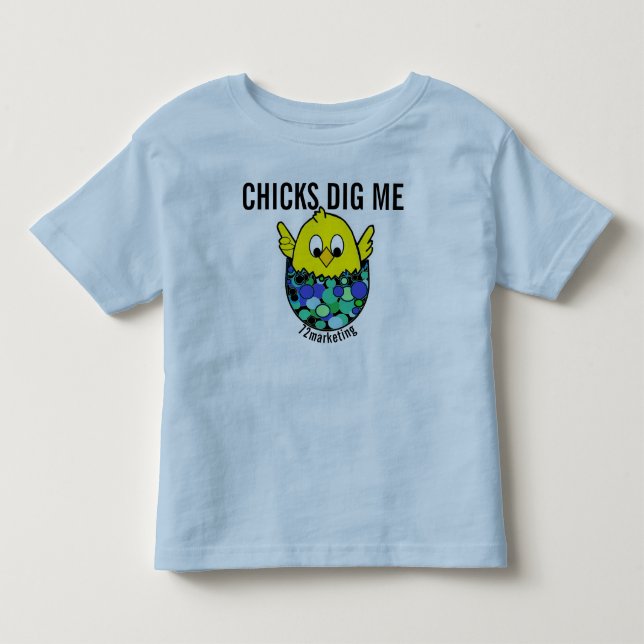 Chickar Gräver mig Påsk Vår Shirt Egg Blue-pojkar Tröja (Framsida)
