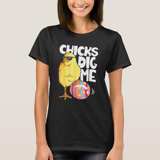 Chickar Gräver mig Påskägg Jakt på jaktbojor T Shirt (Framsida)
