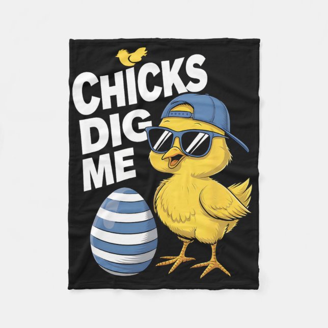 Chickar Gräver mig Småbarn Boy Påsk Boys Påsk Todd Fleecefilt (Framsidan)