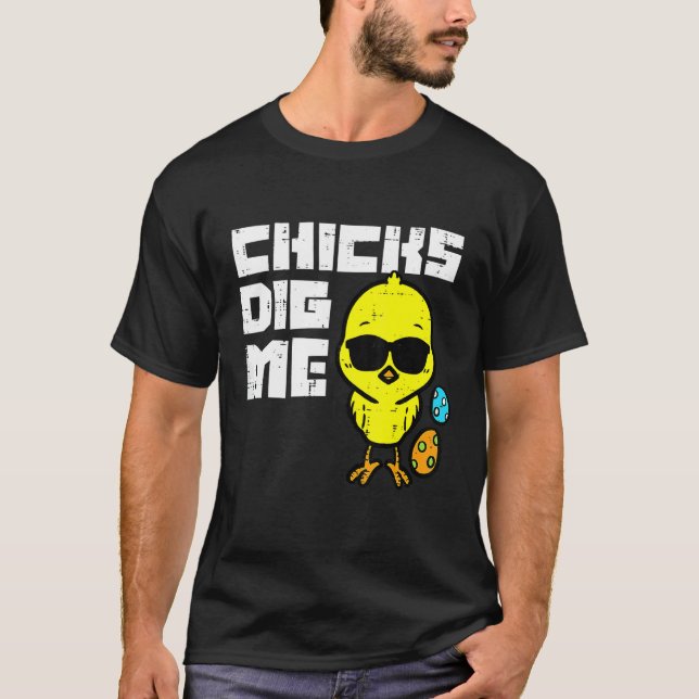 Chickar Gräver mig solglasögon Coola Småbarn Boys  T Shirt (Framsida)