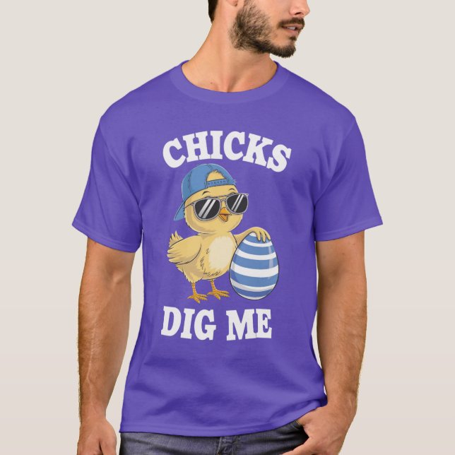Chickar Gräver mig uppspelningsgrafik för Retro-gr T Shirt (Framsida)