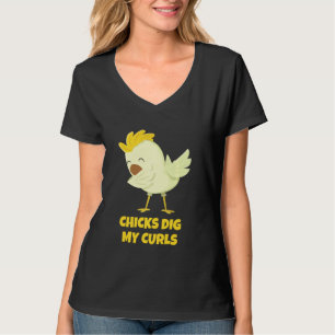 Chickar Gräver min Curls Småbarn Shirt Funny Curly T
