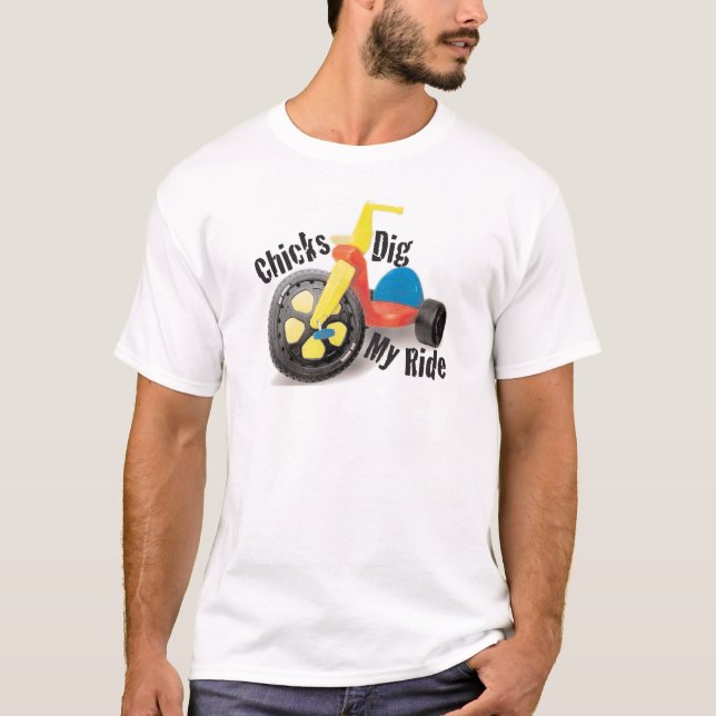 Chickar gräver min ritt tee shirt (Framsida)