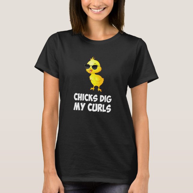 Chickar Gräver mina Curls Hair Småbarn T Shirt (Framsida)