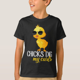 Chickar gräver mina kurvor, hår småbarn t shirt
