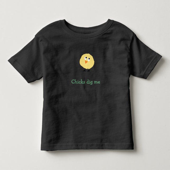 Chickar gräver småbarn skjorta tee (Framsida)