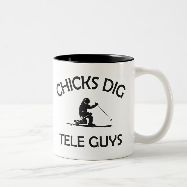 Chickar Gräver telejer Två-Tonad Mugg (Höger)