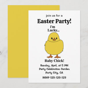 Chickar jag är Lucky Baby Chick Inbjudningar