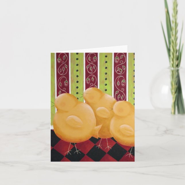 Chickar kvällskort kort (Framsida)