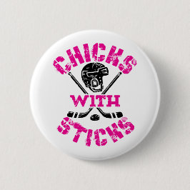 Chickar med Sticks Hockey Women Girls Knapp