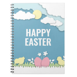 chickar och ägg av glad påsk anteckningsbok