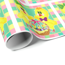 Chickar och Basket i påsk och Chickar och ägg Presentpapper