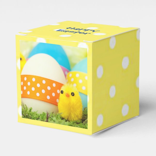 Chickar och färgade ägg från påsk - Baby Presentaskar (Framsidan Sidan)