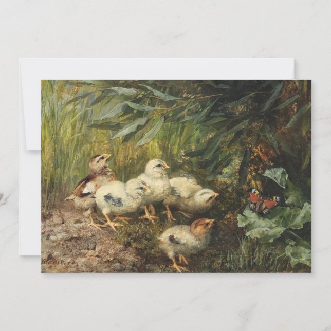 Chickar och fjäril | Franz Xaver Birkinger (Framsida)