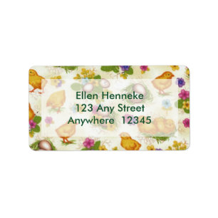 Chickar och Påskägg Adressetikett