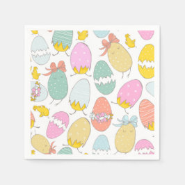 Chickar och Påskägg för Cute Hatching Pappersservett