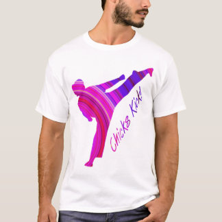 Chickar sparkar! rosa-mång- t shirt