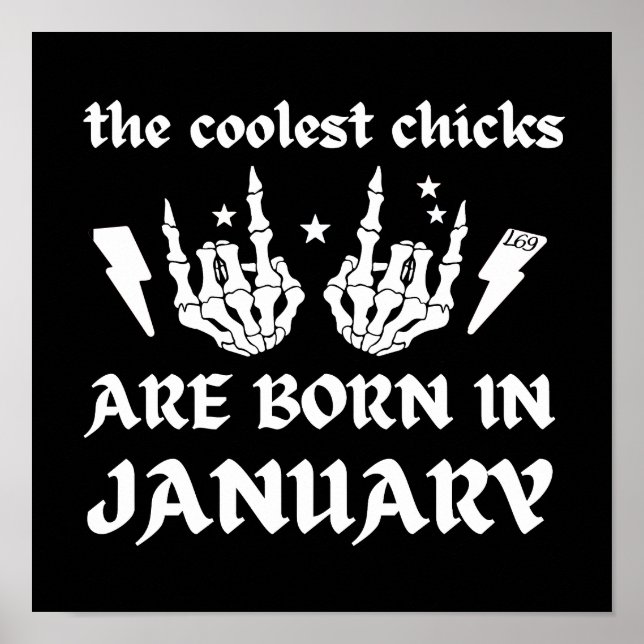 CHICKARNA ÄR FÖDDA I JANUARI POSTER (Framsidan)