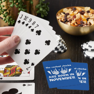 CHICKARNA ÄR FÖDDA I NOVEMBER-födelsedag Casinokort