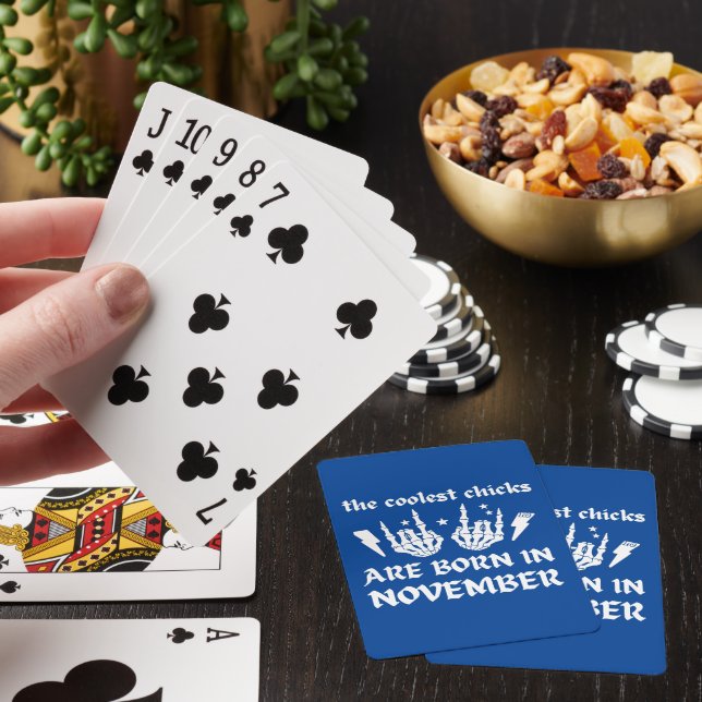 CHICKARNA ÄR FÖDDA I NOVEMBER-födelsedag Casinokort (På plats)