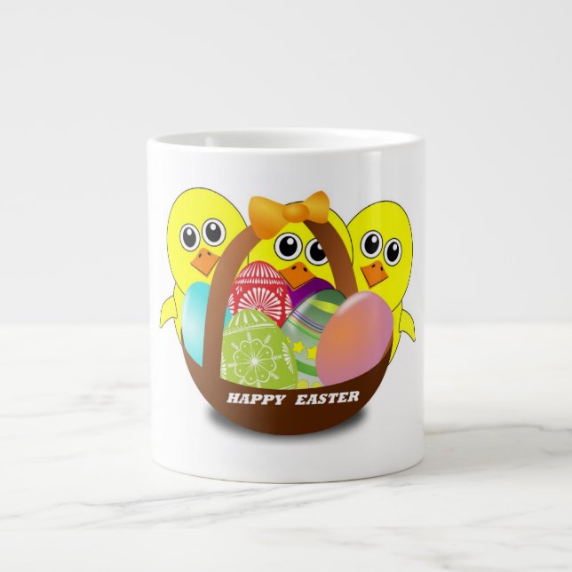 chickarna "GLAD PÅSK" Jumbo Mugg (Framsidan)