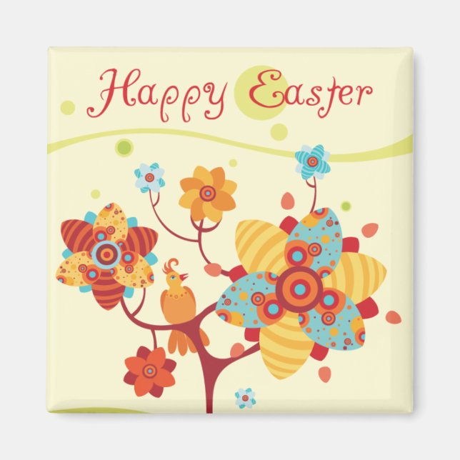 Chickarna glad påsk magnet (Framsidan)