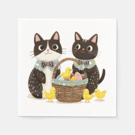 Chickarna påsk Cats Påsk Basket Baby Pappersservett