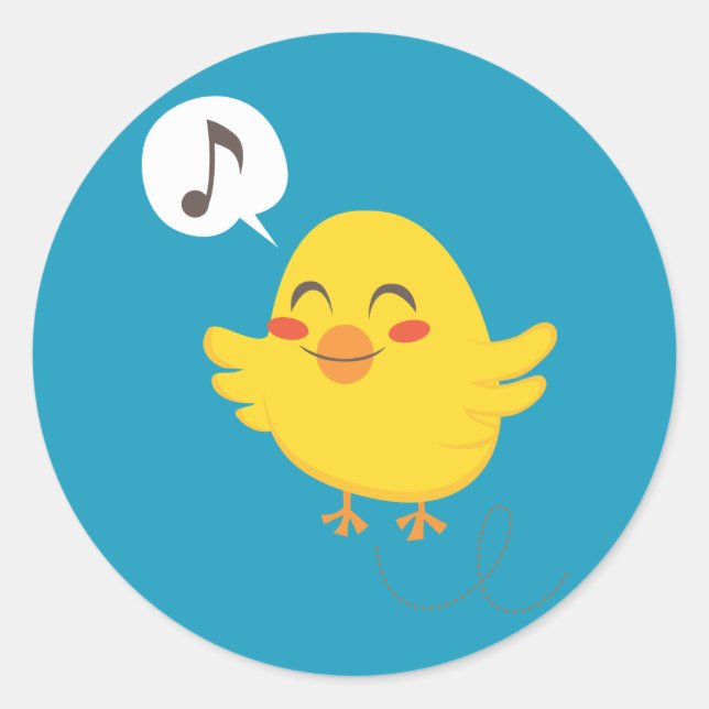 Chickarna påsk runt klistermärke (Framsida)