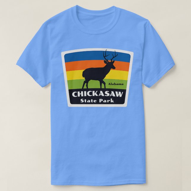 Chickasaw State Park Alabama Roaming Hjort T Shirt (Design framsida)