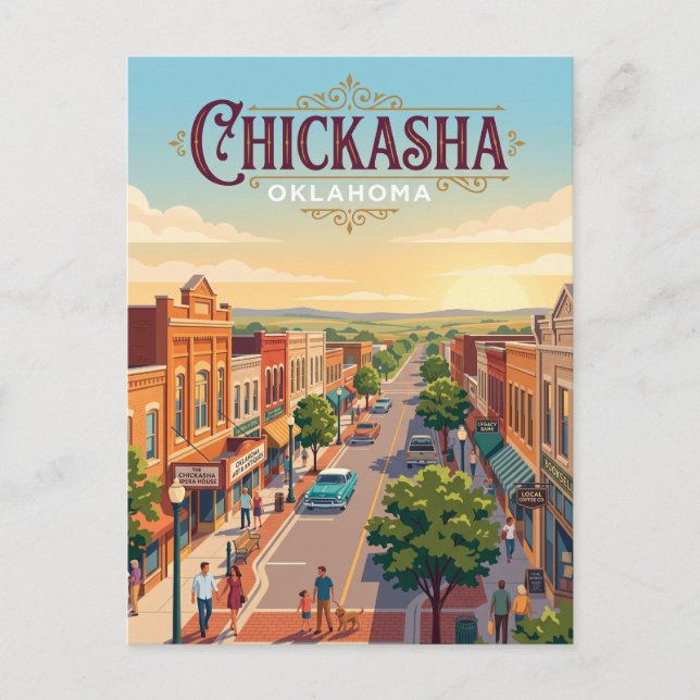 Chickasha, Oklahoma Vykort (Framsida)