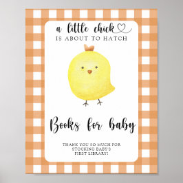 Chickbabydusch - bokar för baby poster