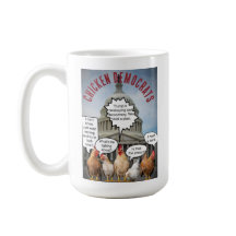 Chickdemokrater i Huvudstad Byggande Funny Cartoon