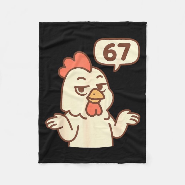 Chicken 67 Meme Six Seven Funny Gen Alpha  Fleecefilt (Framsidan)