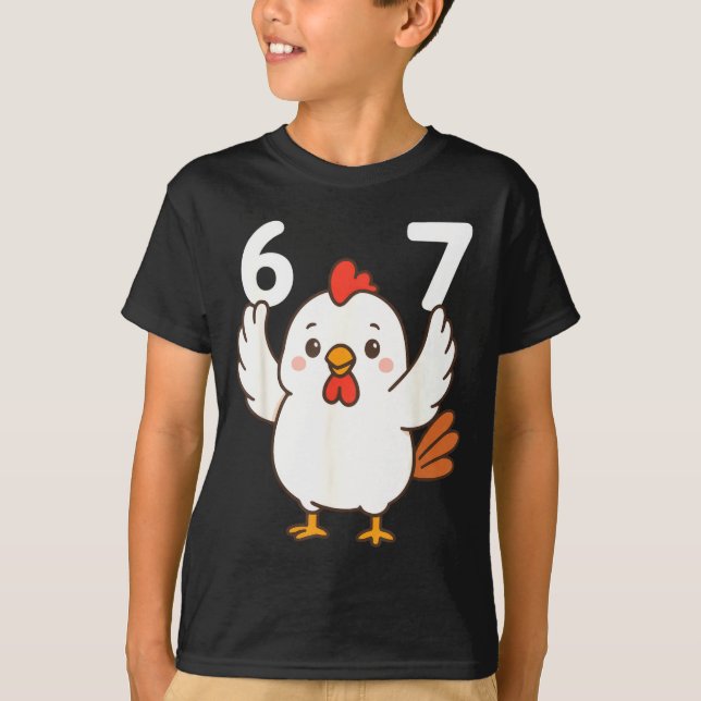 Chicken 67 Meme Six Seven Funny Gen Alpha  T Shirt (Framsida)