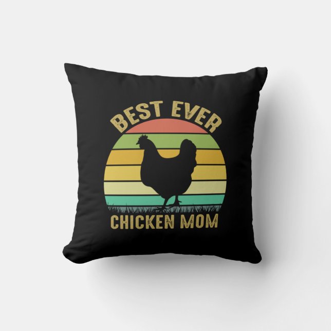 Chicken Älskare | Bästa någonsin-kyckling Mamma Kudde (Framsida)