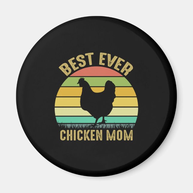 Chicken Älskare | Bästa någonsin-kyckling Mamma Magnet (Framsidan)