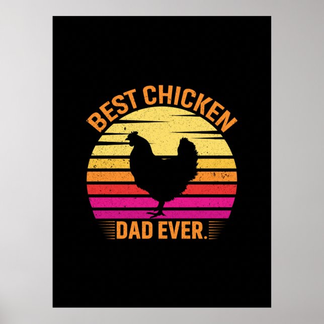 Chicken Älskare | Best Chicken Pappa någonsin Poster (Framsidan)