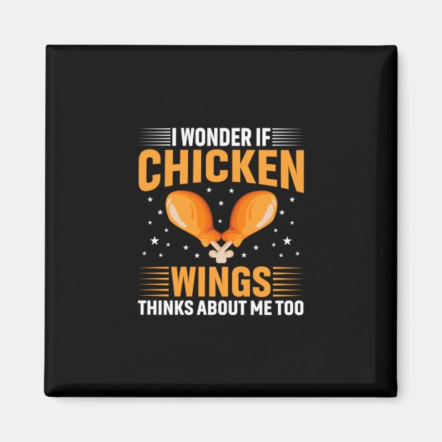 Chicken Älskare | Chicken Vinge Magnet (Framsidan)