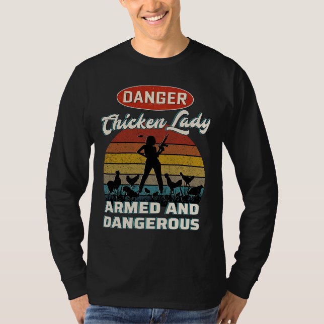 Chicken Älskare Danger Chic T Shirt (Framsida)
