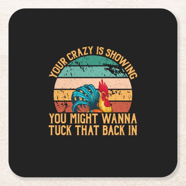 Chicken Älskare | Du kan vilja Wanna Tuck Underlägg Papper Kvadrat (Framsidan)